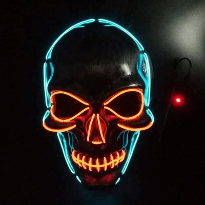Accenda il colore della maschera di protezione di Halloween LED del cavo di EL DC3V 10 facoltativo