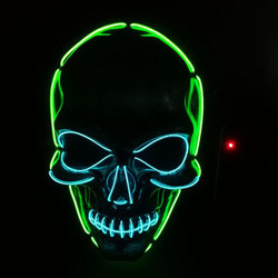 Accenda il colore della maschera di protezione di Halloween LED del cavo di EL DC3V 10 facoltativo