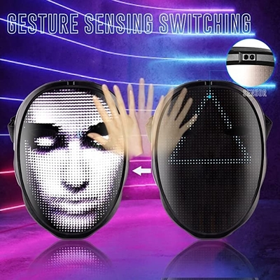 Pubblicando il testo del modello della maschera di protezione dell'esposizione del LED DIY carichi il controllo di APP delle immagini
