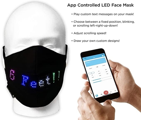 Il App programmabile di Bluetooth della maschera di protezione di festival LED del partito ha controllato USB ricaricabile
