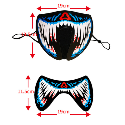 Modi infiammanti della maschera di protezione di voce LED di USB 4 ricaricabili per il partito Halloween