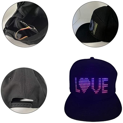 Cappello magico dell'esposizione LED di DIY del testo del modello di Bluetooth LED del cappello di controllo programmabile del App